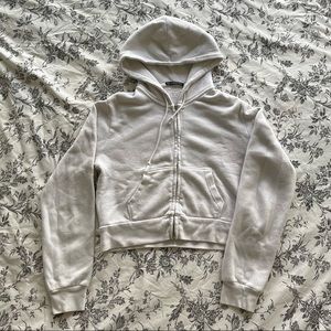 Brandy Melville cropped zip up hoodie
